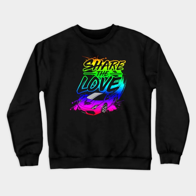 stephen sharer share the love rainbow Crewneck Sweatshirt by ZioCreations